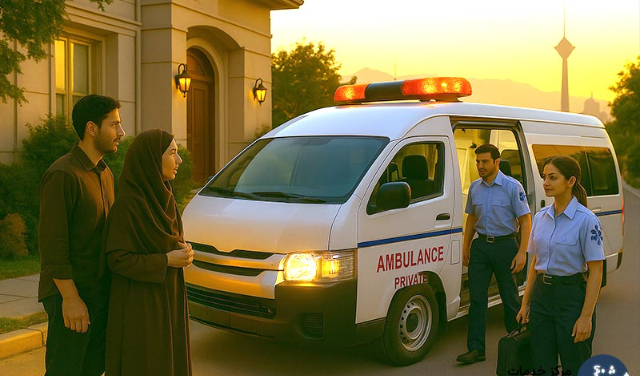 اعزام آمبولانس به منزل برای بیماران بستری در خانه